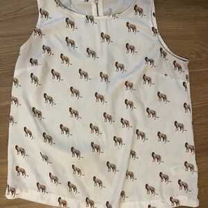 Women’s Sleeveless Top with Lion Print 🐱